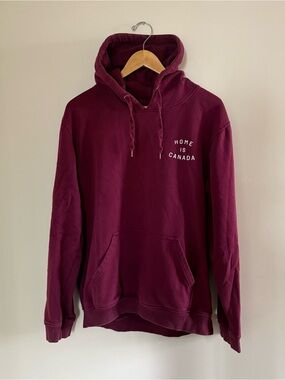 Peace Collective ‘Home Is Canada’ Maroon Hooded Sweatshirt